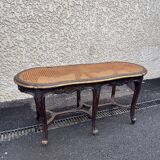 Superb antique piano bench from the late 19th century, Louis XV style