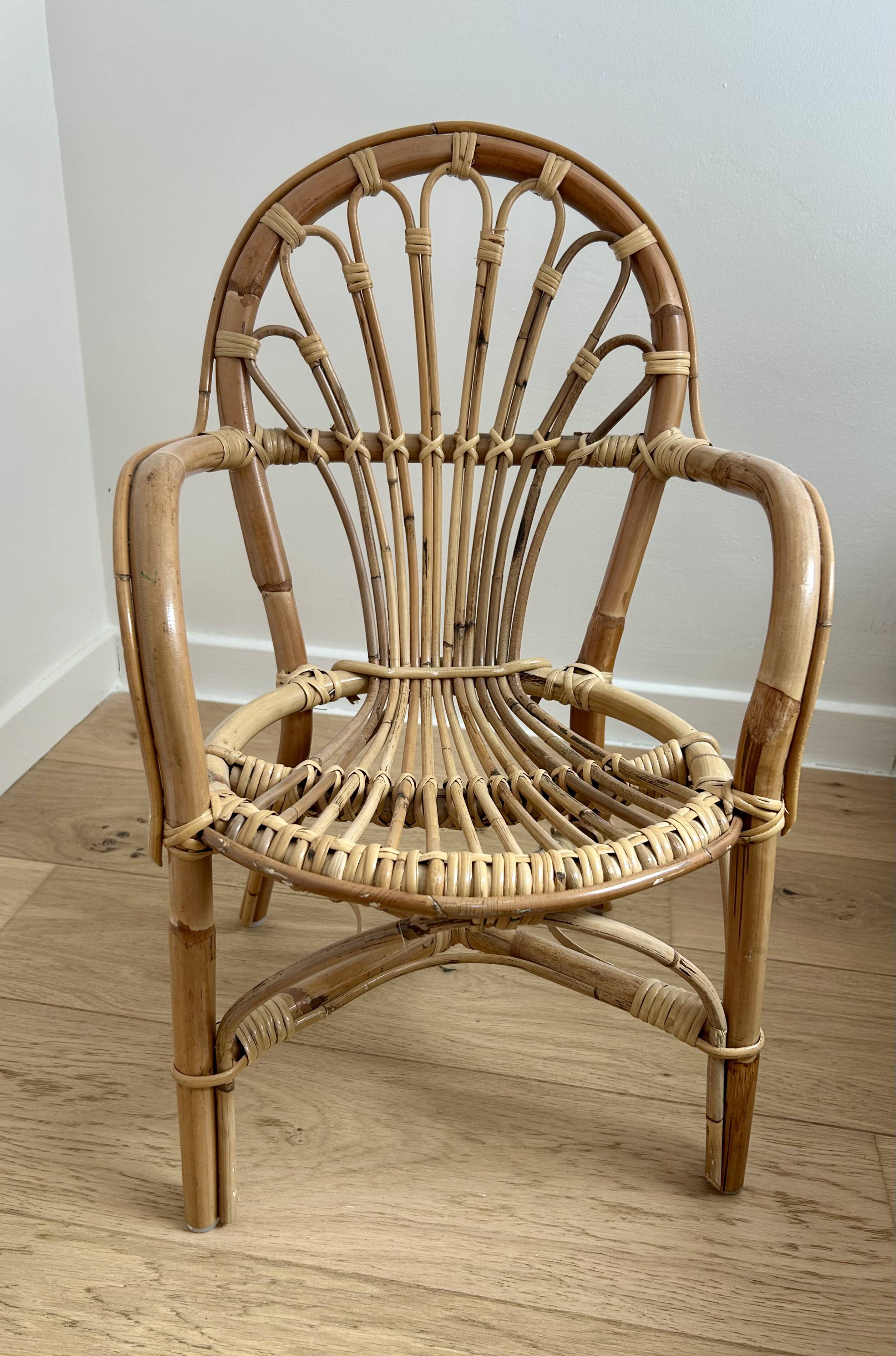 Kid armchair rattan