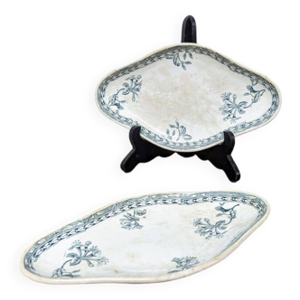 Pair of earthenware dishes from Castres earthenware factory