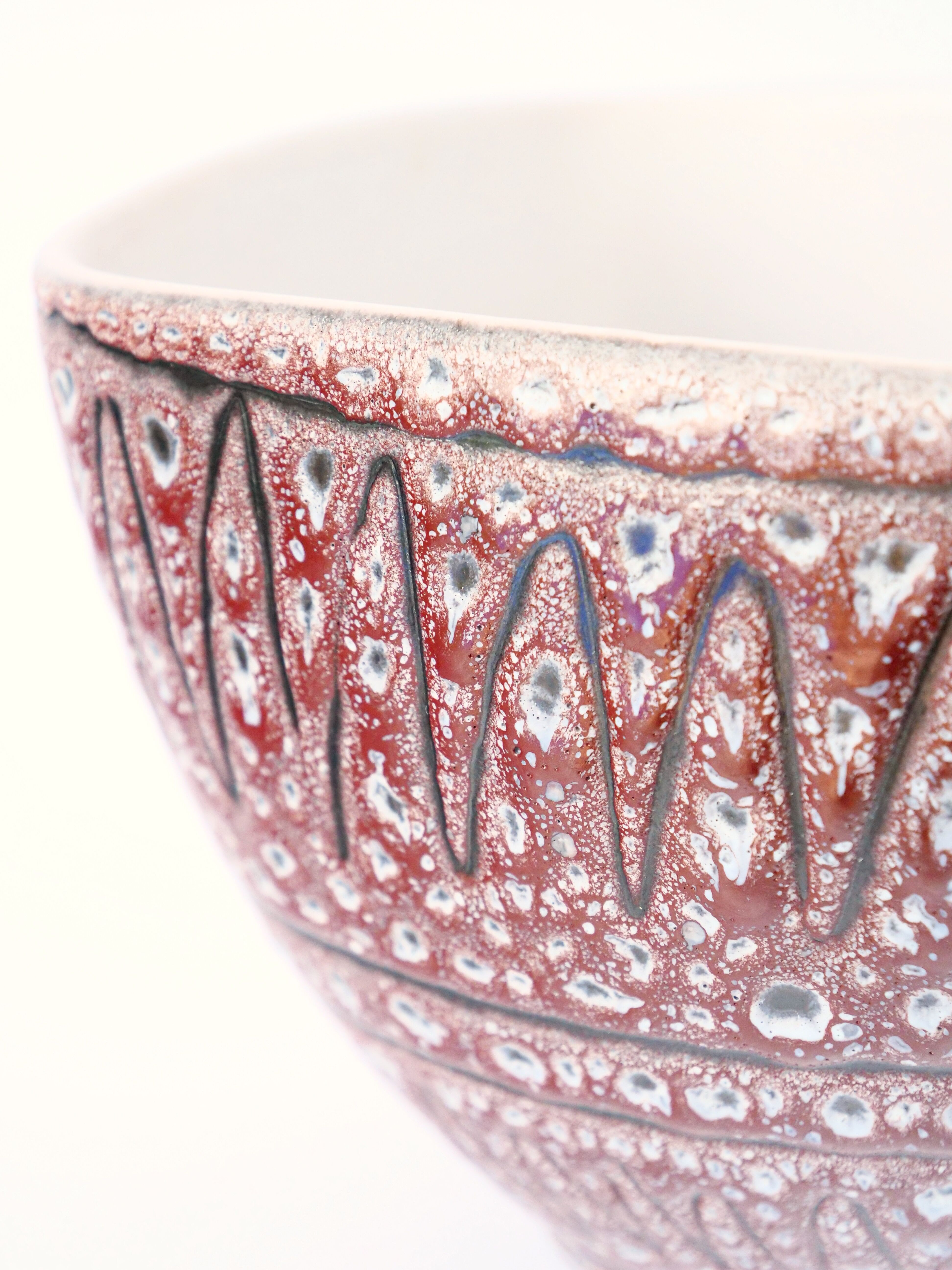 Salad bowl Vallauris signed Jean Austruy