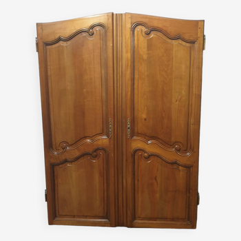 Pair of Louis XV style doors in solid cherry
