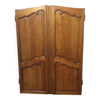 Pair of Louis XV style doors in solid cherry