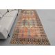 1970s Vintage Turkish Hand-Knotted Wool Cotton Orange Runner Rug 143x339
