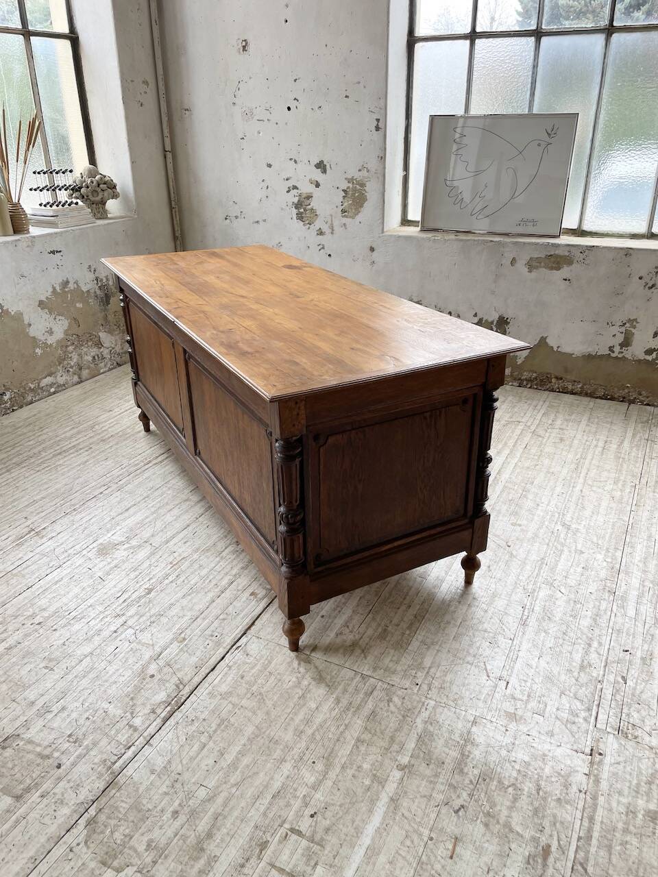 Comptoir en chêne drapier chêne 1900