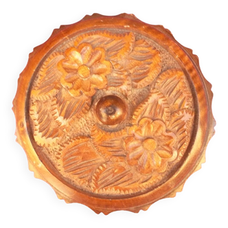 Carved wooden box