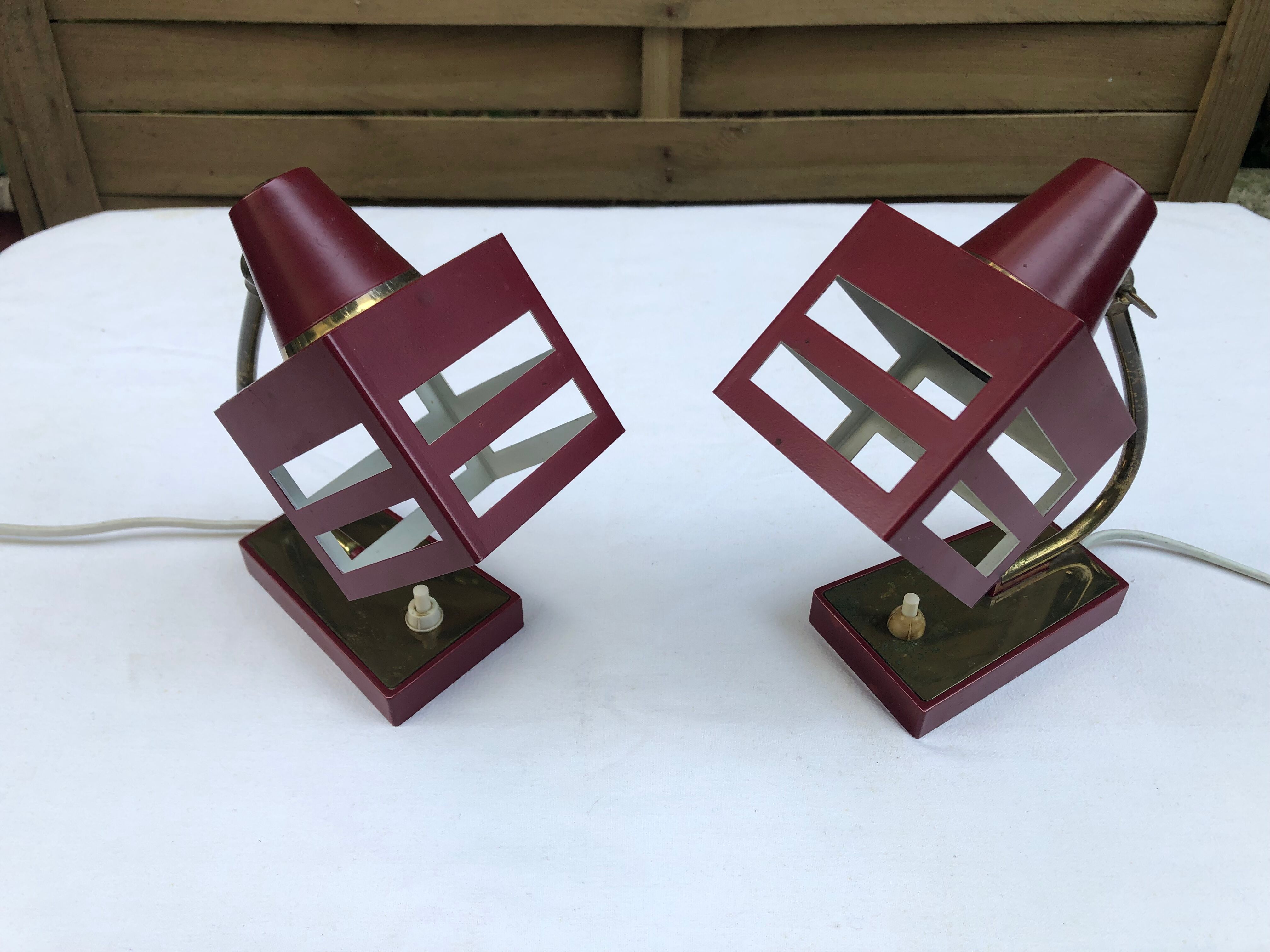 Bordeaux vintage bedside lamps 60s/70s