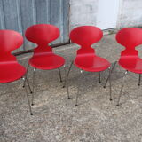 4 chaises Fourmi Arne Jacobsen par Fritz Hansen