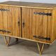 Vintage woven rattan sideboard - 1960