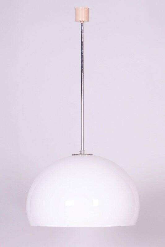 Mid-Century Chrome Chandelier by Guzzini for Meblo, Italy, 1970s