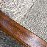 Teak and two-seater wool sofa from the 60s