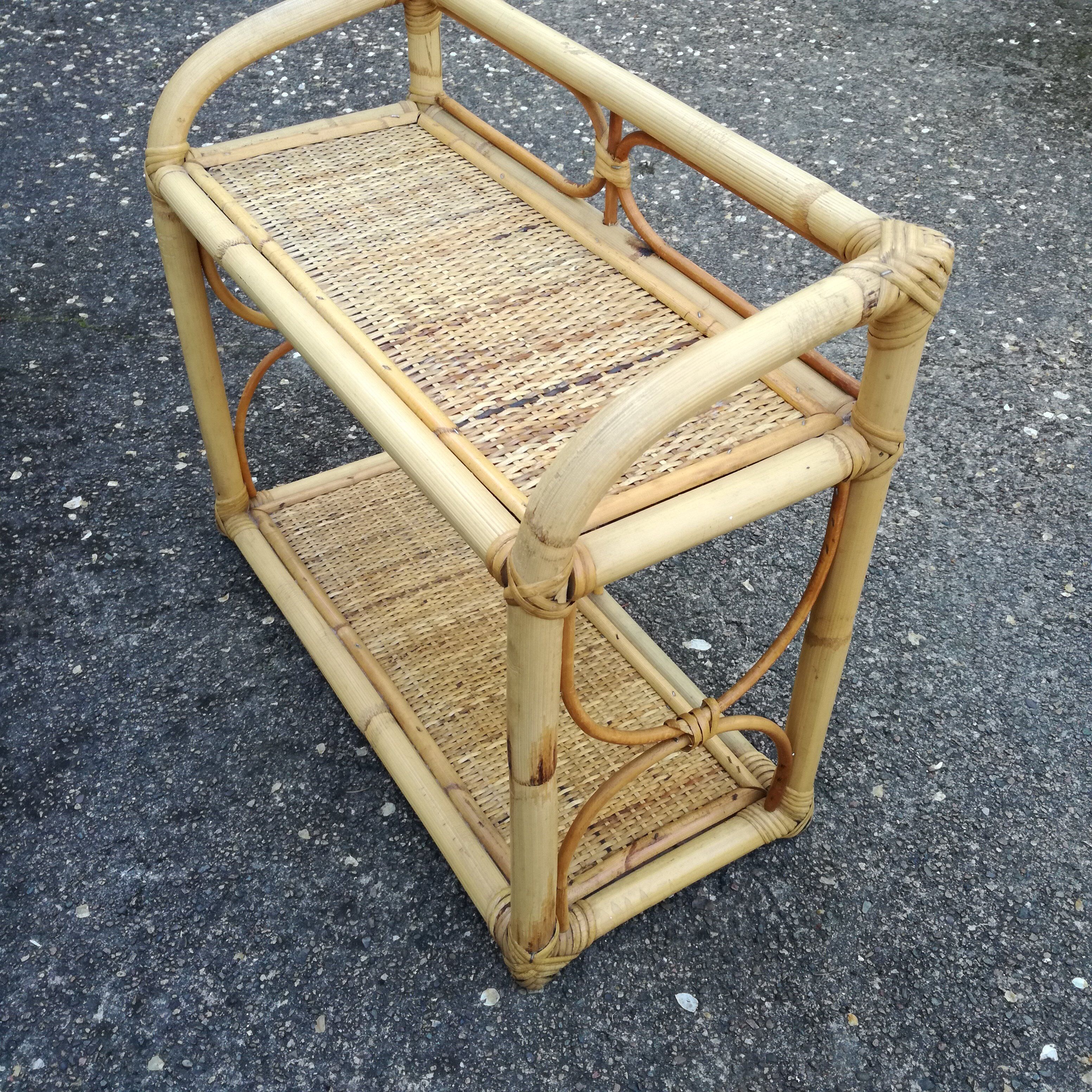 Rattan wall shelf L46