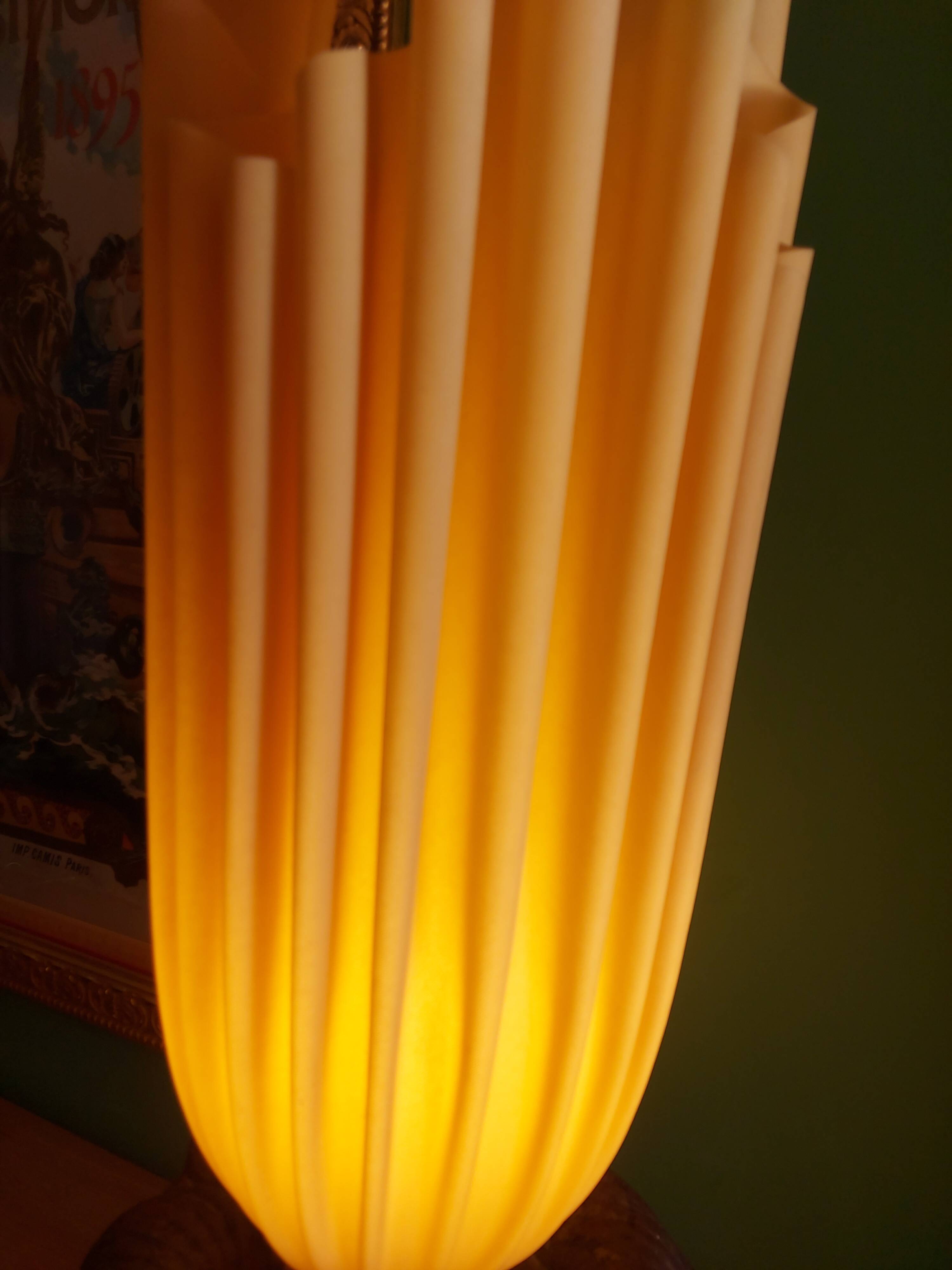 70's georgia jacob lamp, gold leaves