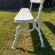 Old bench wood and cast iron XIXth white.