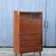 Vintage Secretary in Oak France 1950