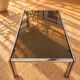 Vintage coffee table in chrome and smoked glass – 1970s/80s