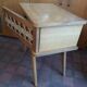 Vintage rattan feet compass bedside table