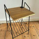 Magazine table with vintage floor lamp, antique side furniture, l
