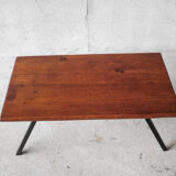 Solid wood coffee table and metal feet-1960