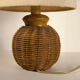 Rattan table lamp and fabric