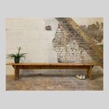 Old solid wood farmhouse bench