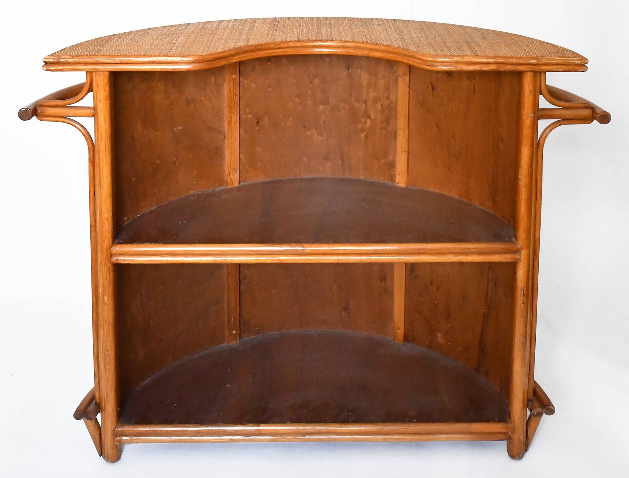 Vintage bar furniture with these two rattan stools from the 1960s/70s