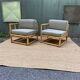 Paire de fauteuils en rotin vintage