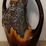 Vallauris ceramic handle vase