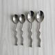 Set of 4 silver-plated metal spoons