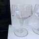 Set of 6 champagne glasses in crystal engraved Art Deco 30s