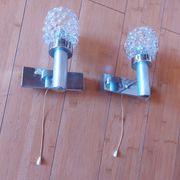 Pair of vintage 70's wall lights