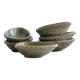 5 spotted pyrite sandstone bowls