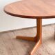 Grande table à manger scandinave vintage en teck massif, Danemark, 1970