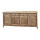 Antique sideboard/buffet in raw oak with splayed legs - 1950s