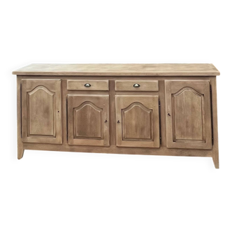 Antique sideboard/buffet in raw oak with splayed legs - 1950s