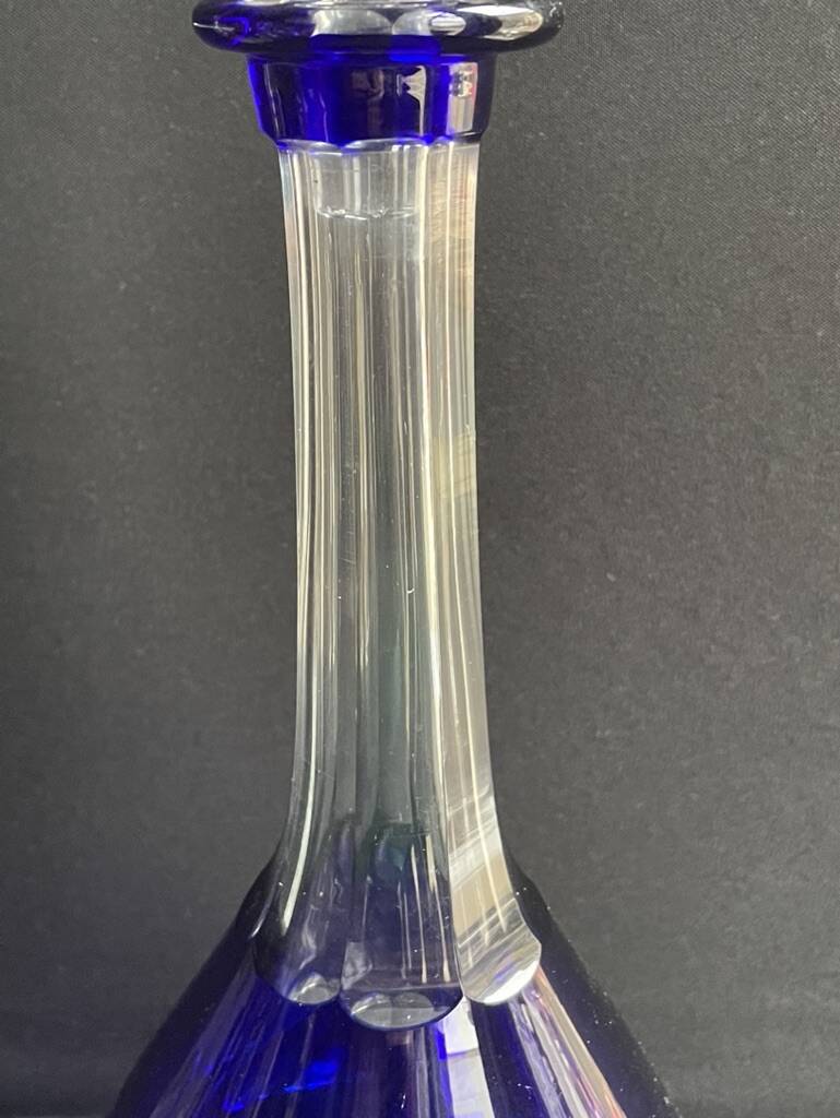 Large overlay cut crystal carafe (Roemer)