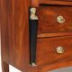 Commode ancienne en noyer 3 tiroirs, Italie XIXe siècle