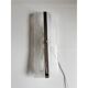 Contemporary Rectangular Venied-White "Alabastro" Murano Glass Chromed Wall