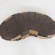 Vintage kidney shaped patchwork ottoman, The Netherlands 1970's