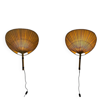 Ingo Maurer Uchiwa III wall lamps, M-Design 1973