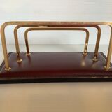 Mail rack brass garnet leather ILG Belgium