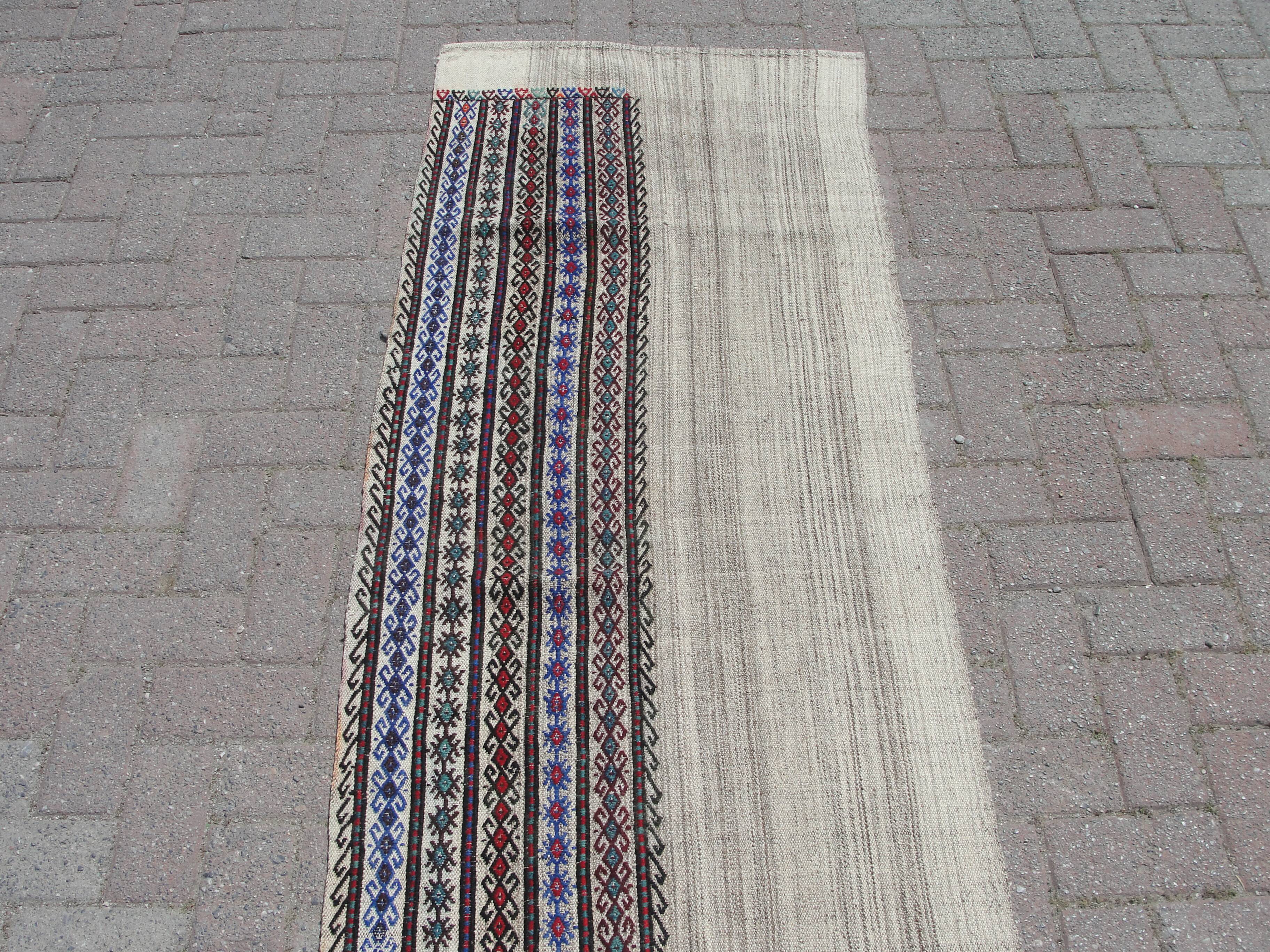 Turkish Table kilim rug runner 72x227