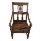 Rustic walnut armchair – folk art, late 19th century