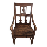 Rustic walnut armchair – folk art, late 19th century
