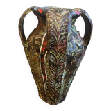52cm Large vase with handle Signed Santi