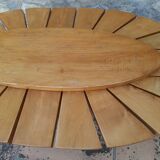 Vintage daisy shaped wooden coffee table