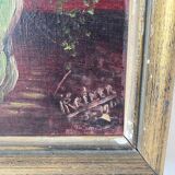 Painting yellow tulip flowers