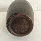 Ceramic vase painted brown (wood effect), elongated model