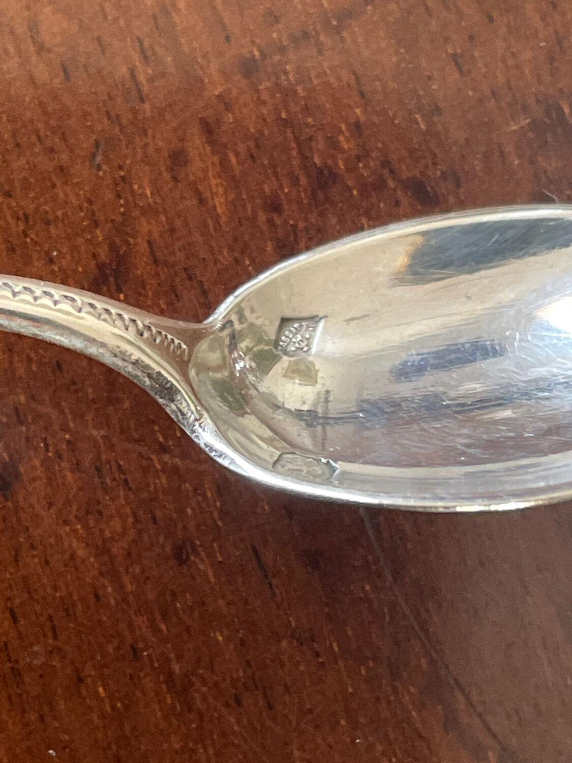 Small salt spoon Solid silver