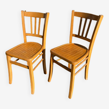 Paire de chaises bistrot luterma couleur miel