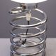 Pair of vintage chrome & opaline spring lamps 1970s